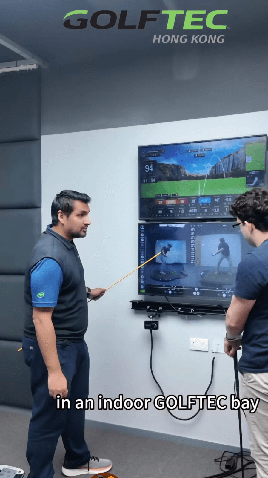 MANNY teaching At Golftec Hongkong